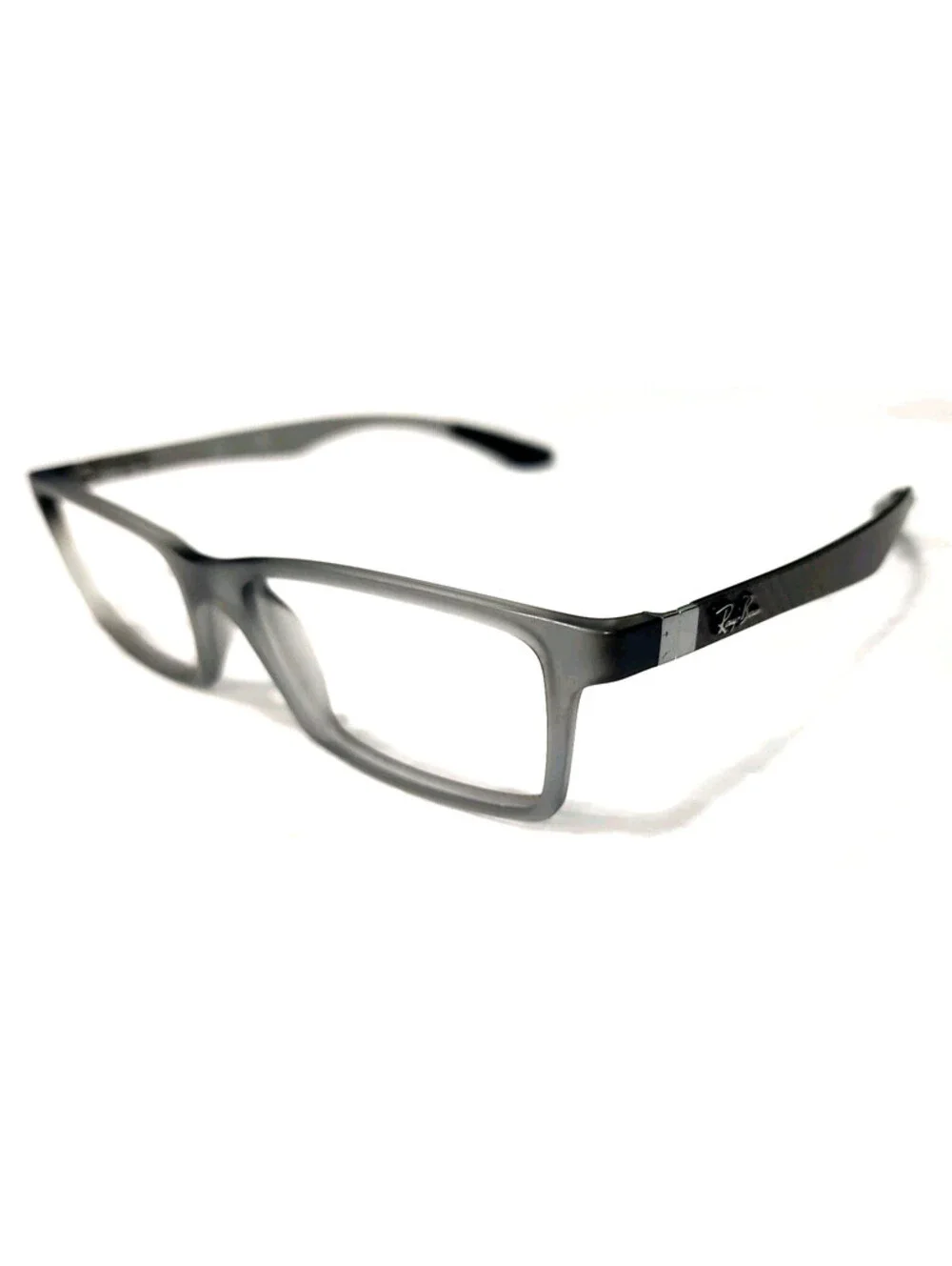 Ray Ban RB8901 5244 Gray Carbon Fiber Rectangle Eyeglasses 53-17 145 Read
